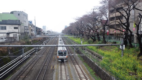 東中野から中野駅方向　写真
